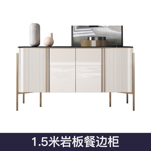 Light luxury rock sideboard living room household Nordic integrated living room tea table cabinet storage furniture living room