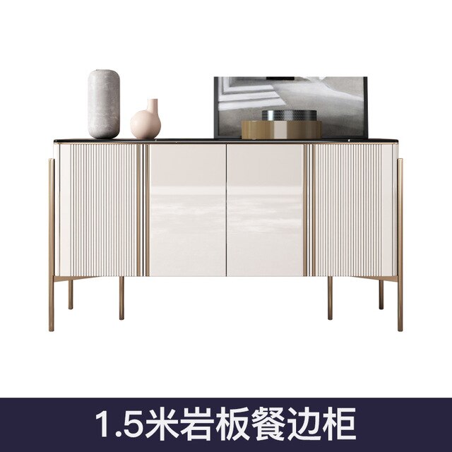 Light luxury rock sideboard living room household Nordic integrated living room tea table cabinet storage furniture living room