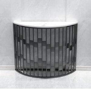 Nordic narrow side semicircular porch table aisle strip table side view deck corridor marble wall decoration table side cabinets