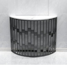Load image into Gallery viewer, Nordic narrow side semicircular porch table aisle strip table side view deck corridor marble wall decoration table side cabinets
