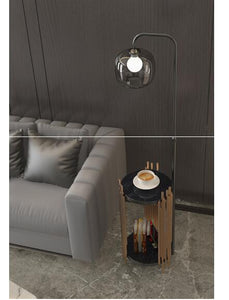 Nordic floor lamp living room bedroom bedside luxury creative high-grade glass desktop coffee table sofa side vertical table lam