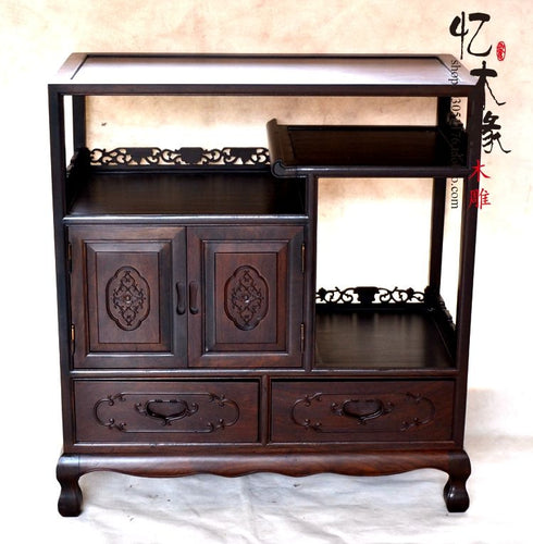 Mahogany furniture ebony sideboard tea cabinet shelf entrance rosewood antique wood lockers Chinese wine