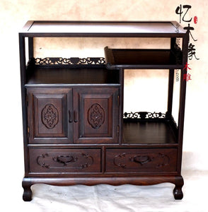 Mahogany furniture ebony sideboard tea cabinet shelf entrance rosewood antique wood lockers Chinese wine