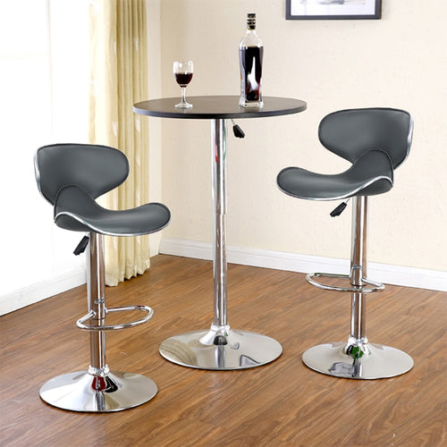 New 2pcs/set High Quality PU Leather Bar Stool Gas Lift Height Adjusted Swivel Leisure Home Office Chair 4 Colors HWC